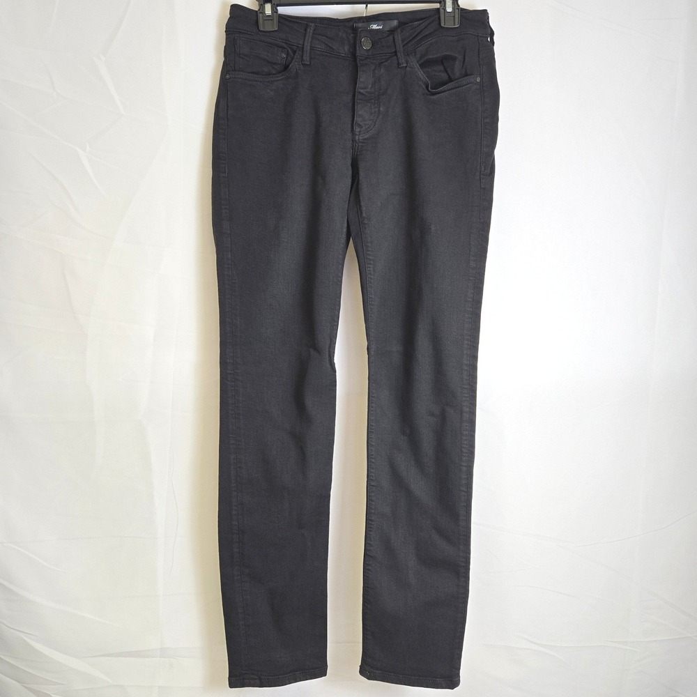 Mavi Emma Slim‎ Boyfriend Jeans, Mid-Rise, Black, 30" Waist